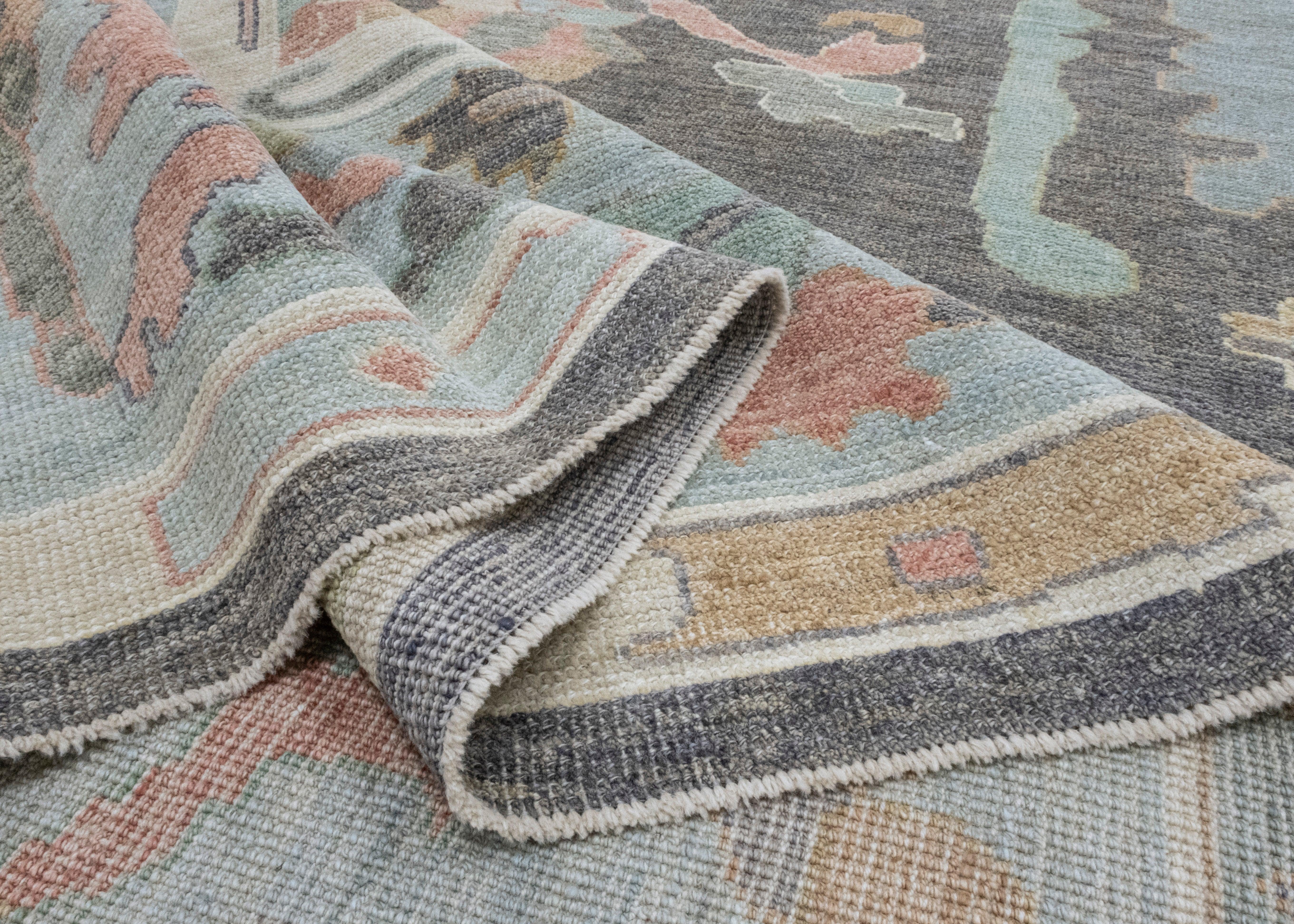 Square Turkish Oushak Rug 12'3