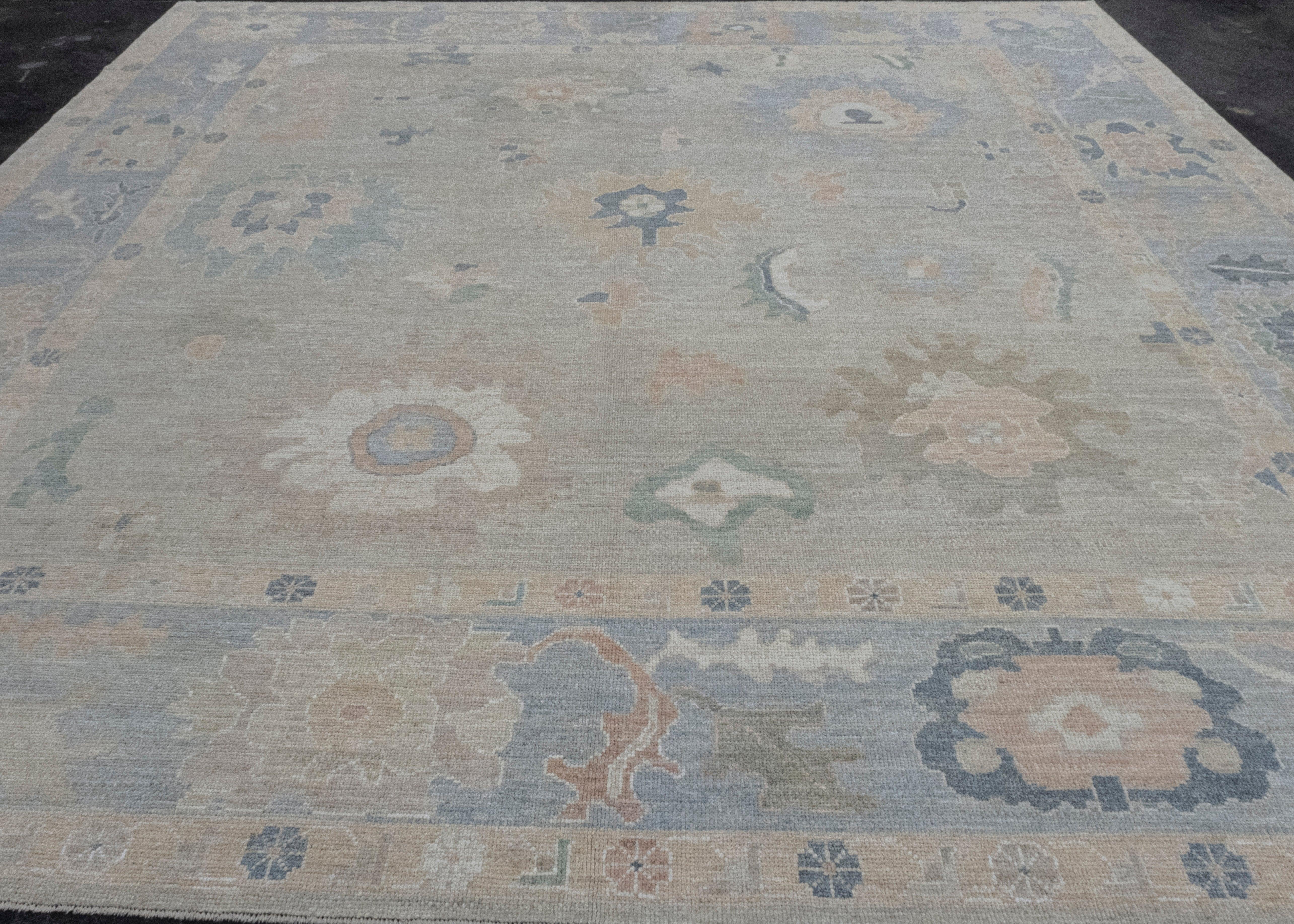 Square Turkish Oushak Rug 12'3