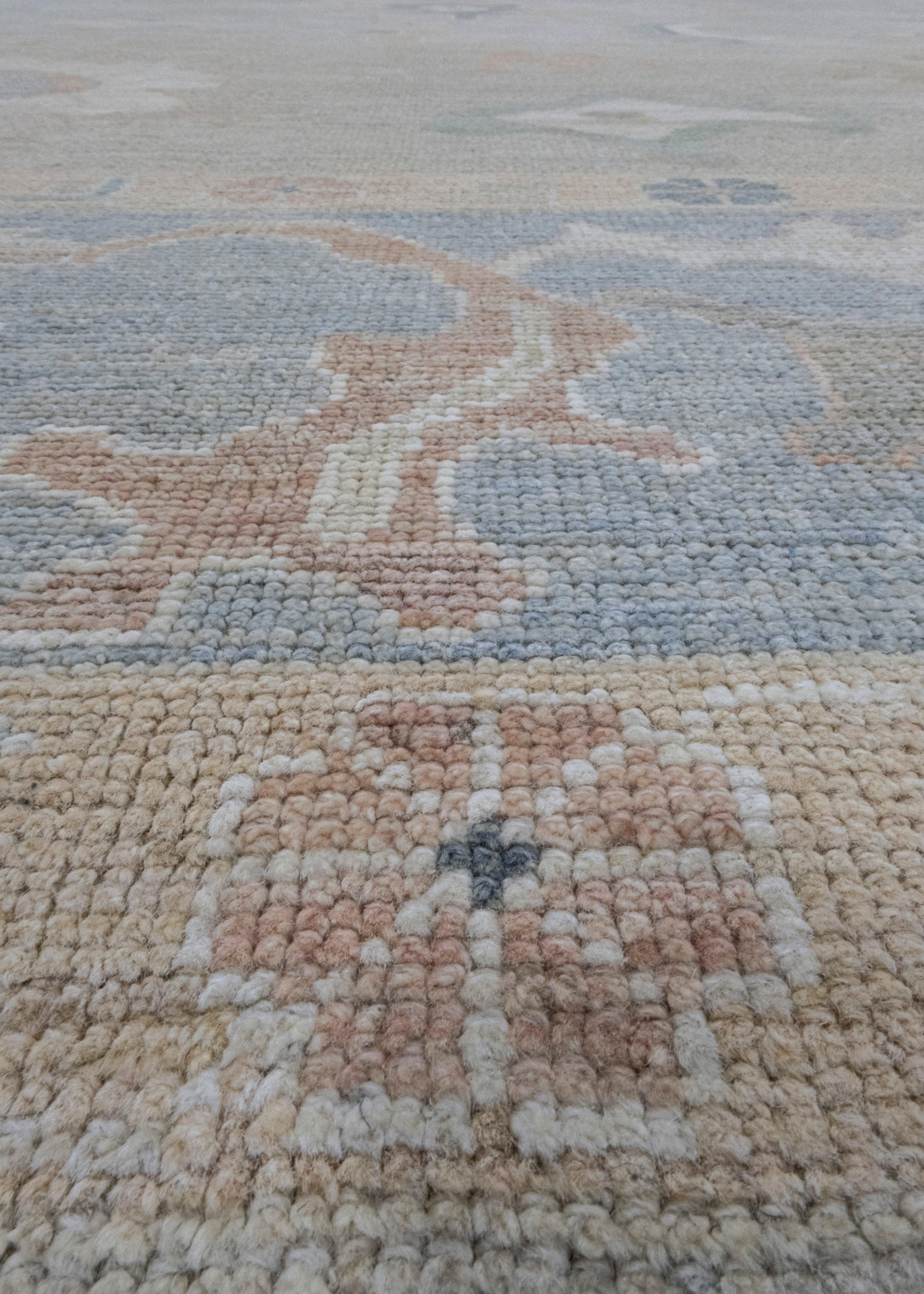 Contemporary Square Turkish Oushak Rug 12'3