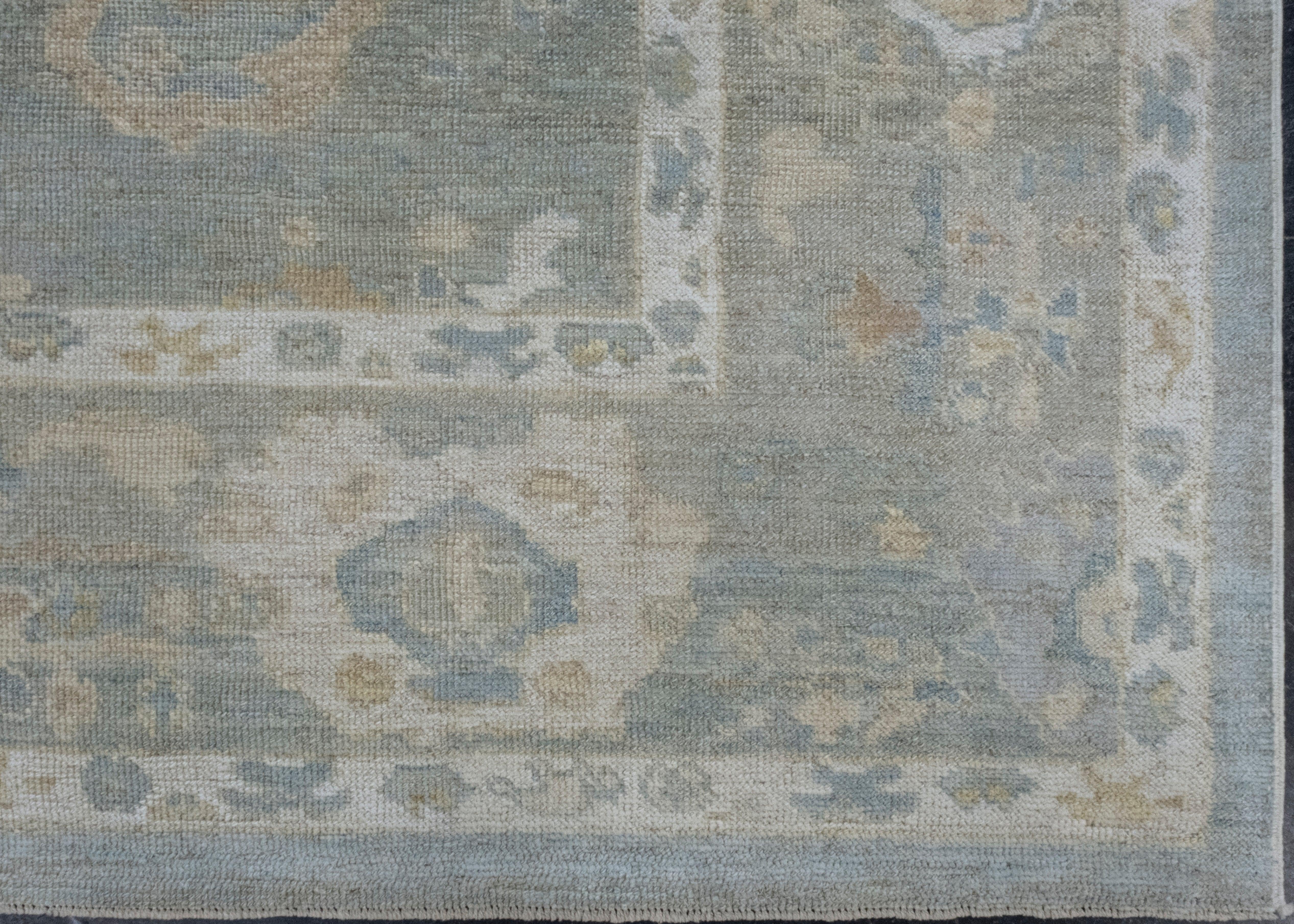Square Turkish Oushak Rug 9' x 10' #17647 In New Condition For Sale In Houston, TX