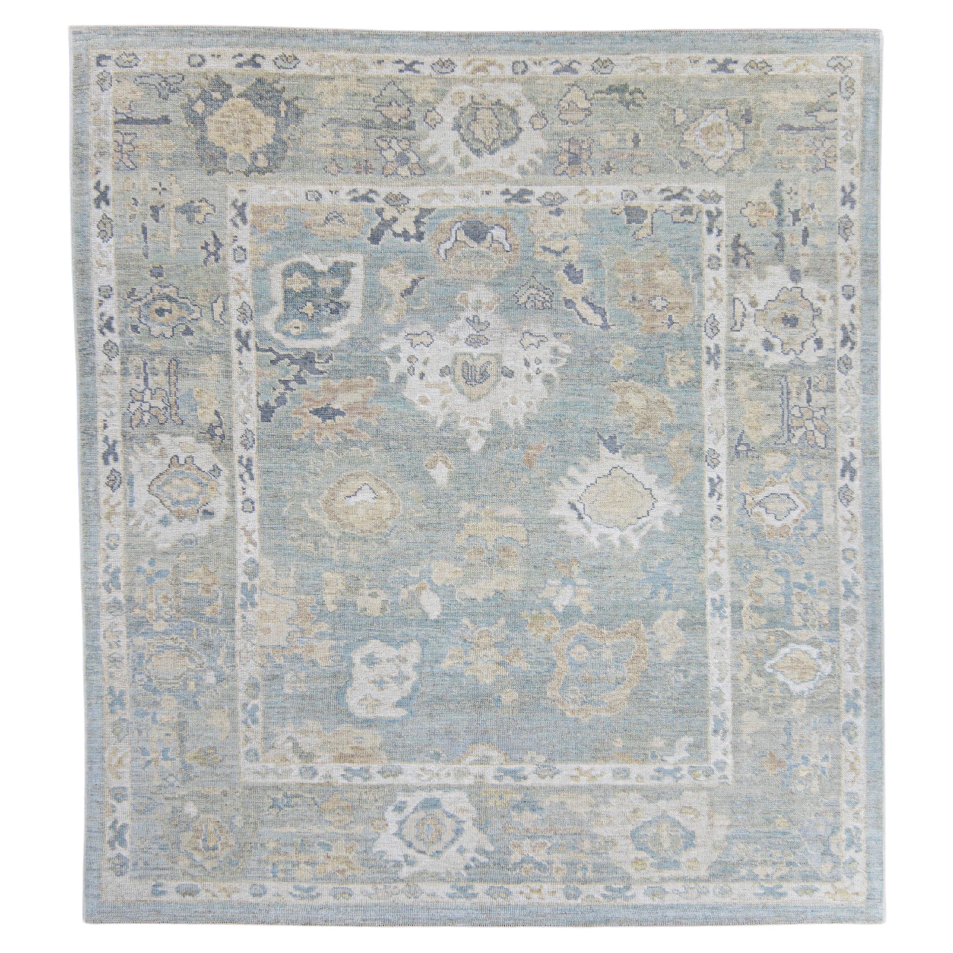 Quadratischer türkischer Oushak-Teppich 9' x 10' #17647
