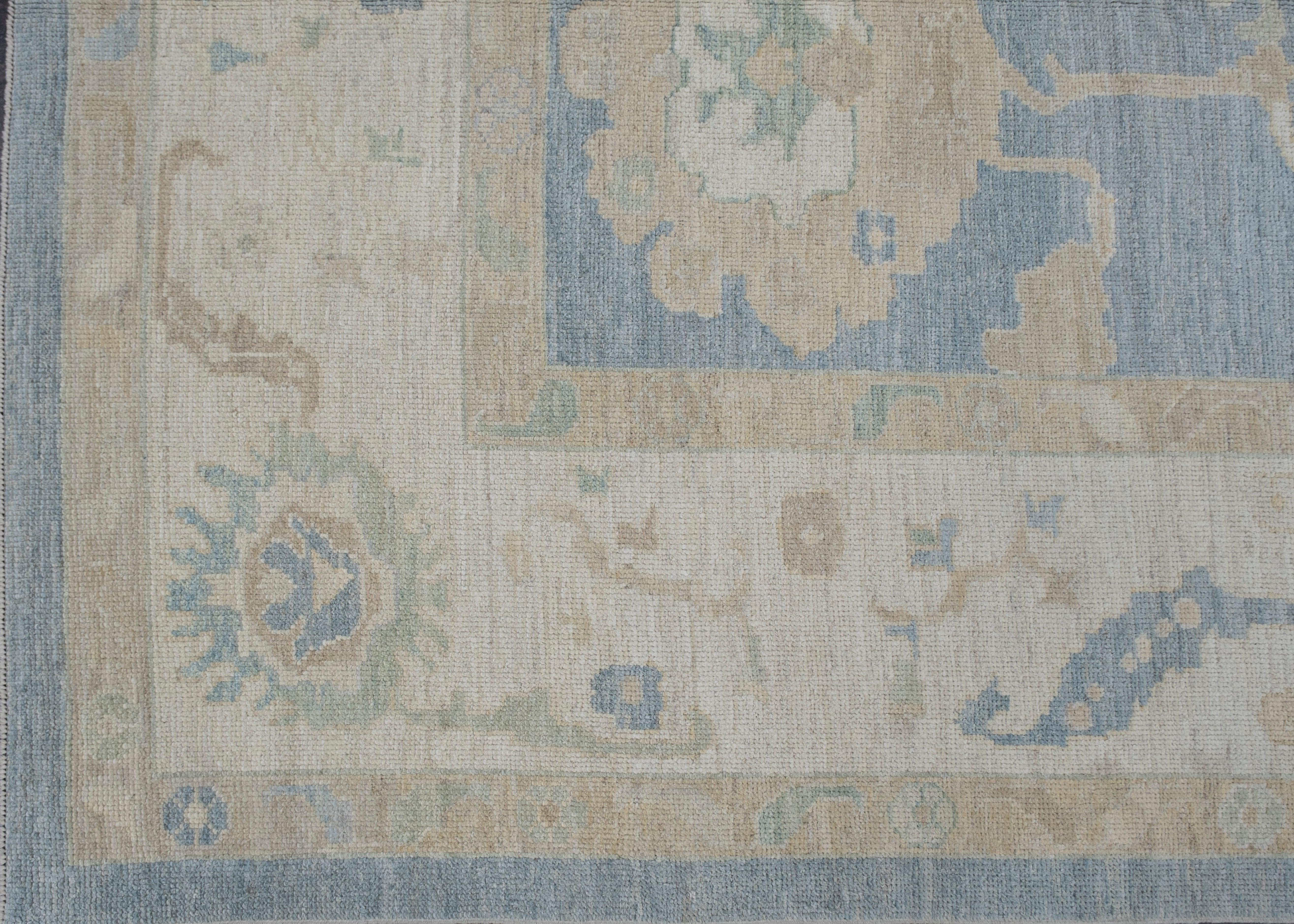Oushak Rug Oriental Hand Knotted Turkish Oushak 9'10