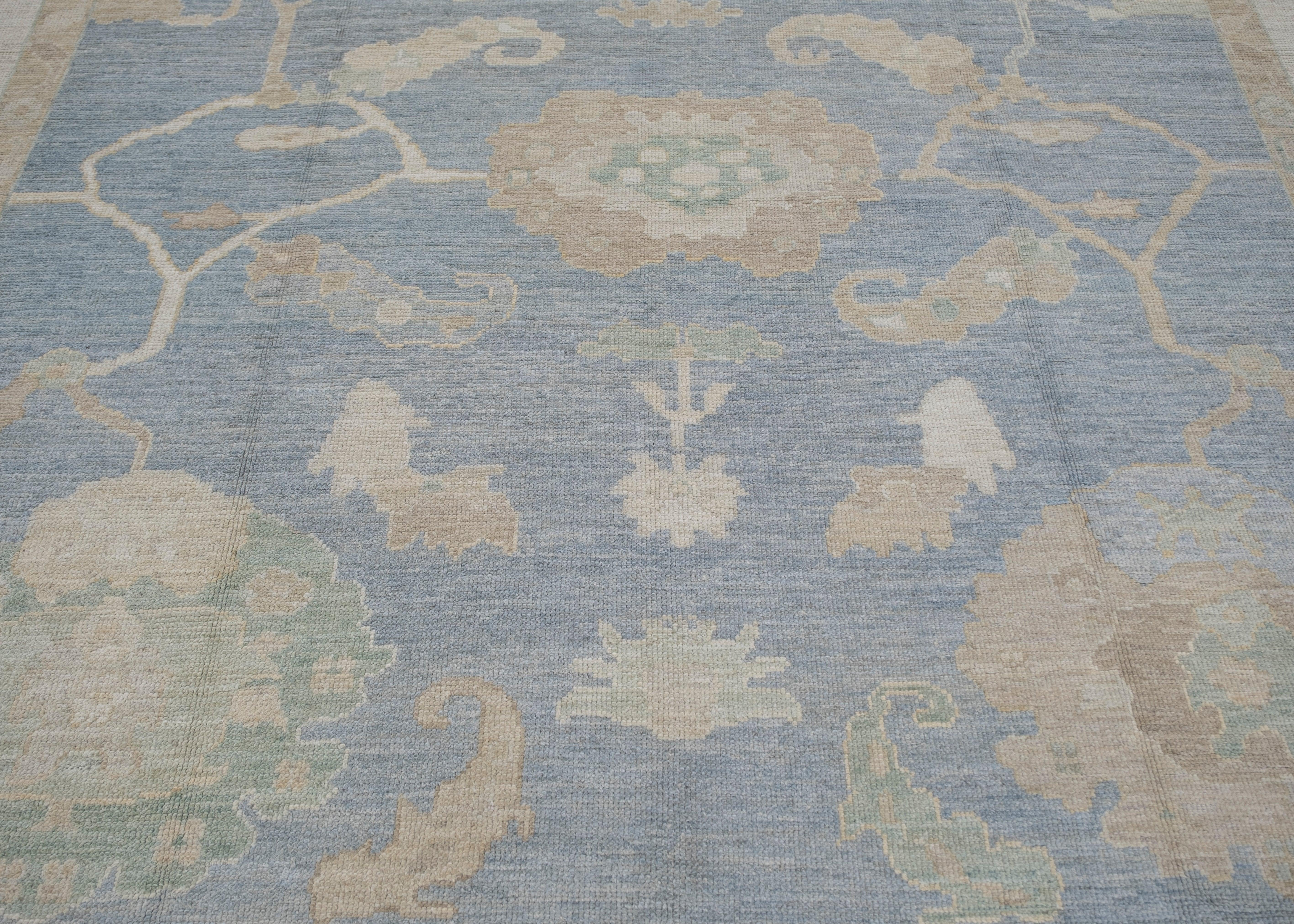 Square Turkish Oushak Rug 9'10