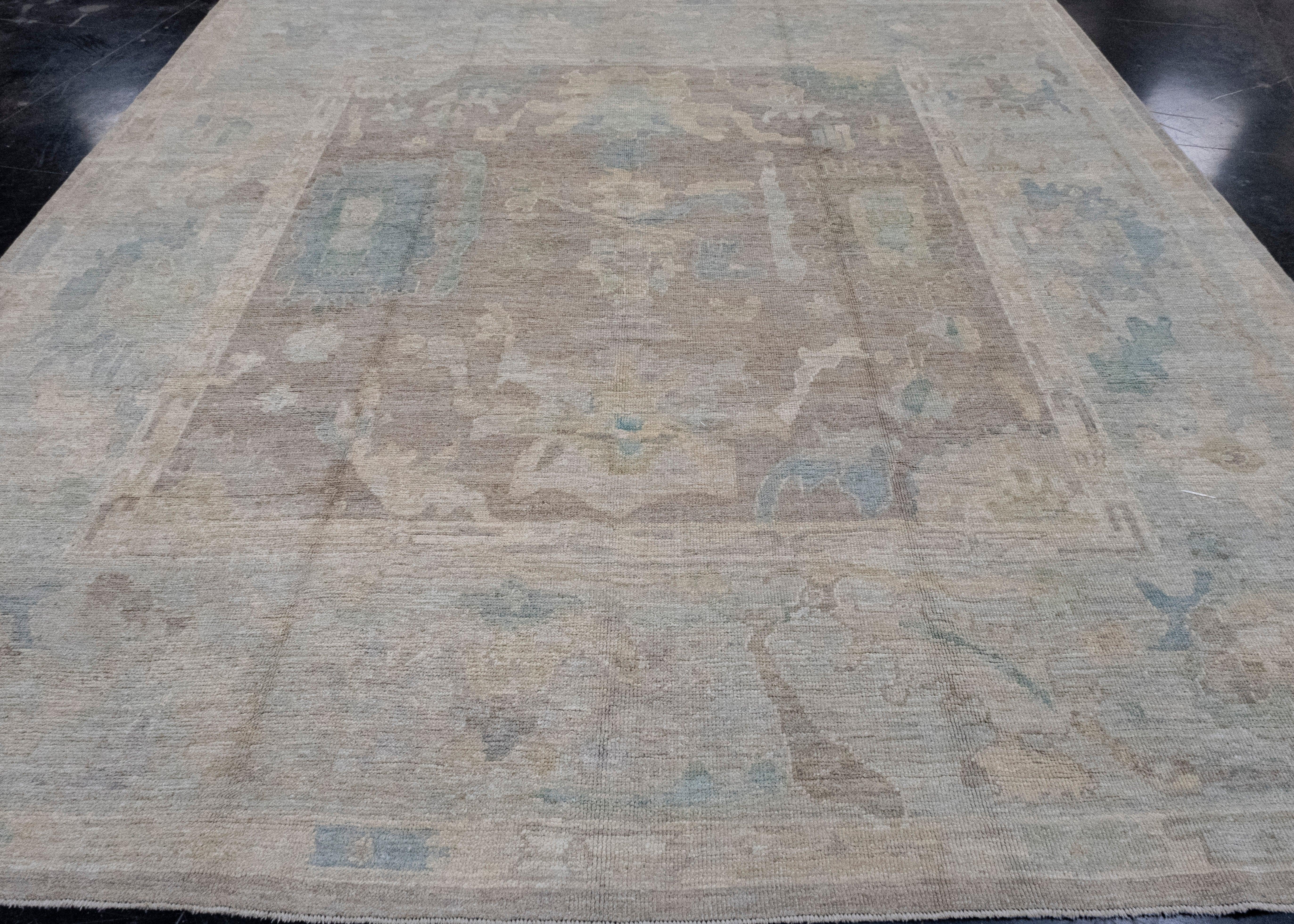 Square Turkish Oushak Rug 9'10