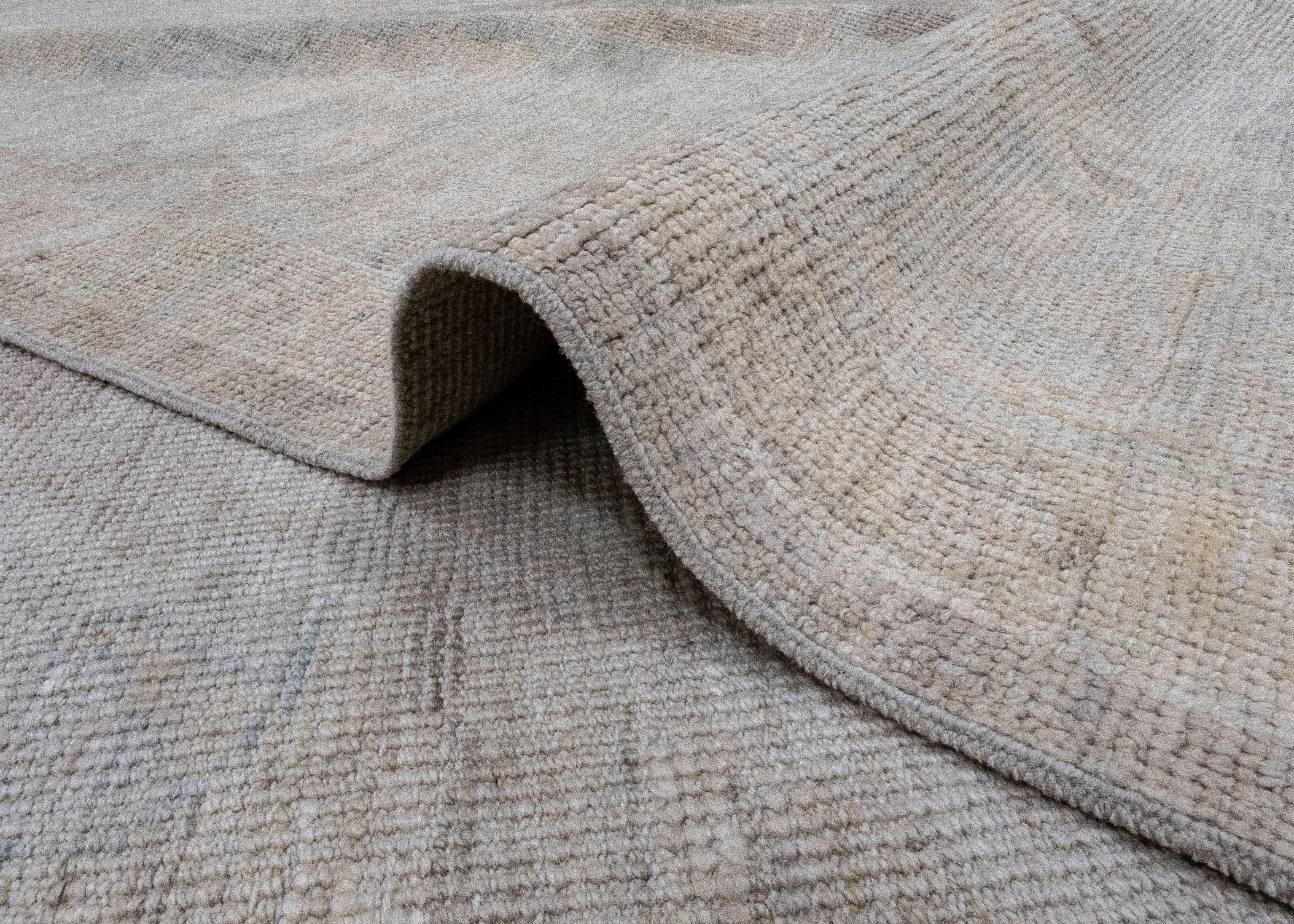 Wool Square Turkish Oushak Rug 9'10