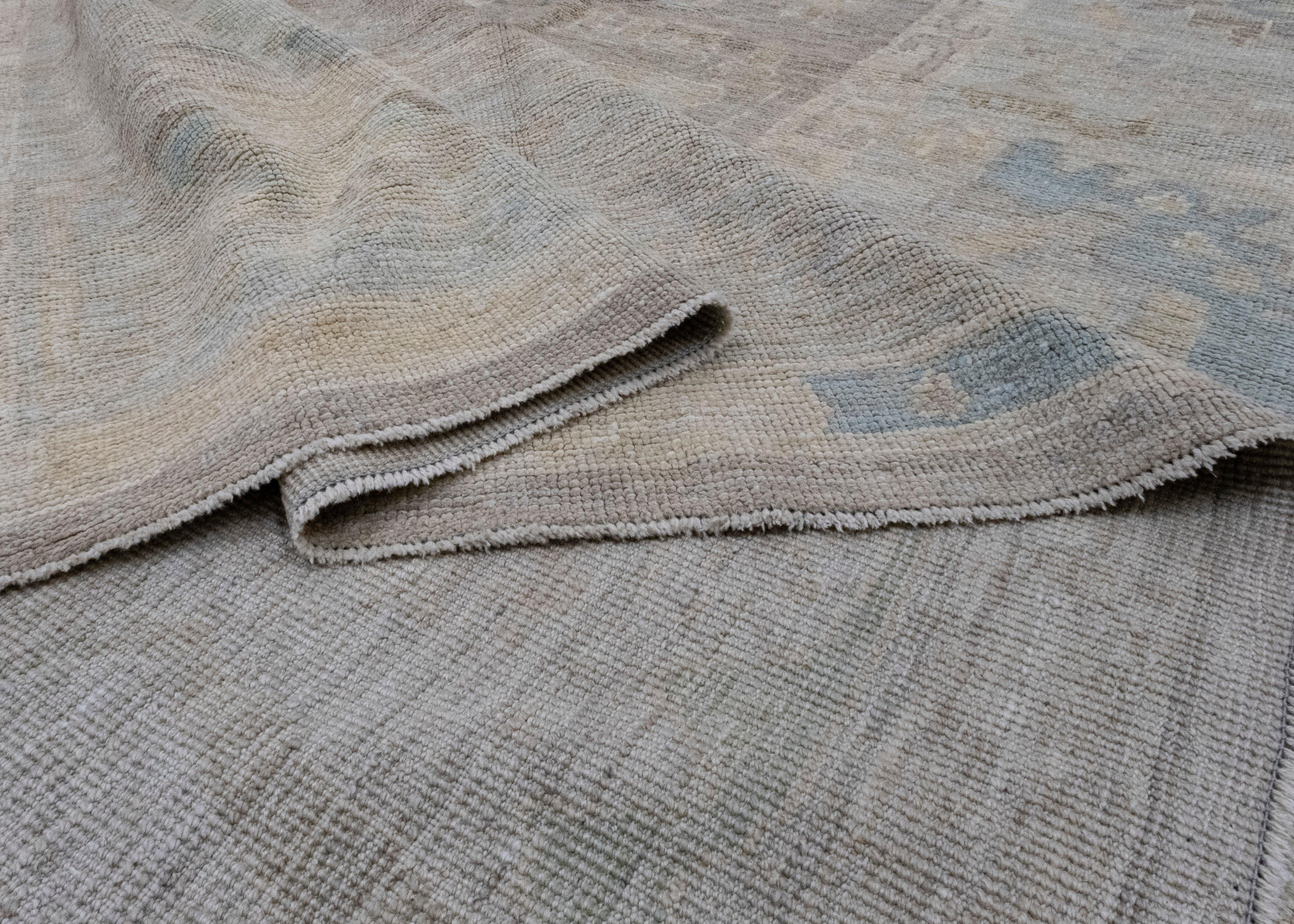 Square Turkish Oushak Rug 9'10