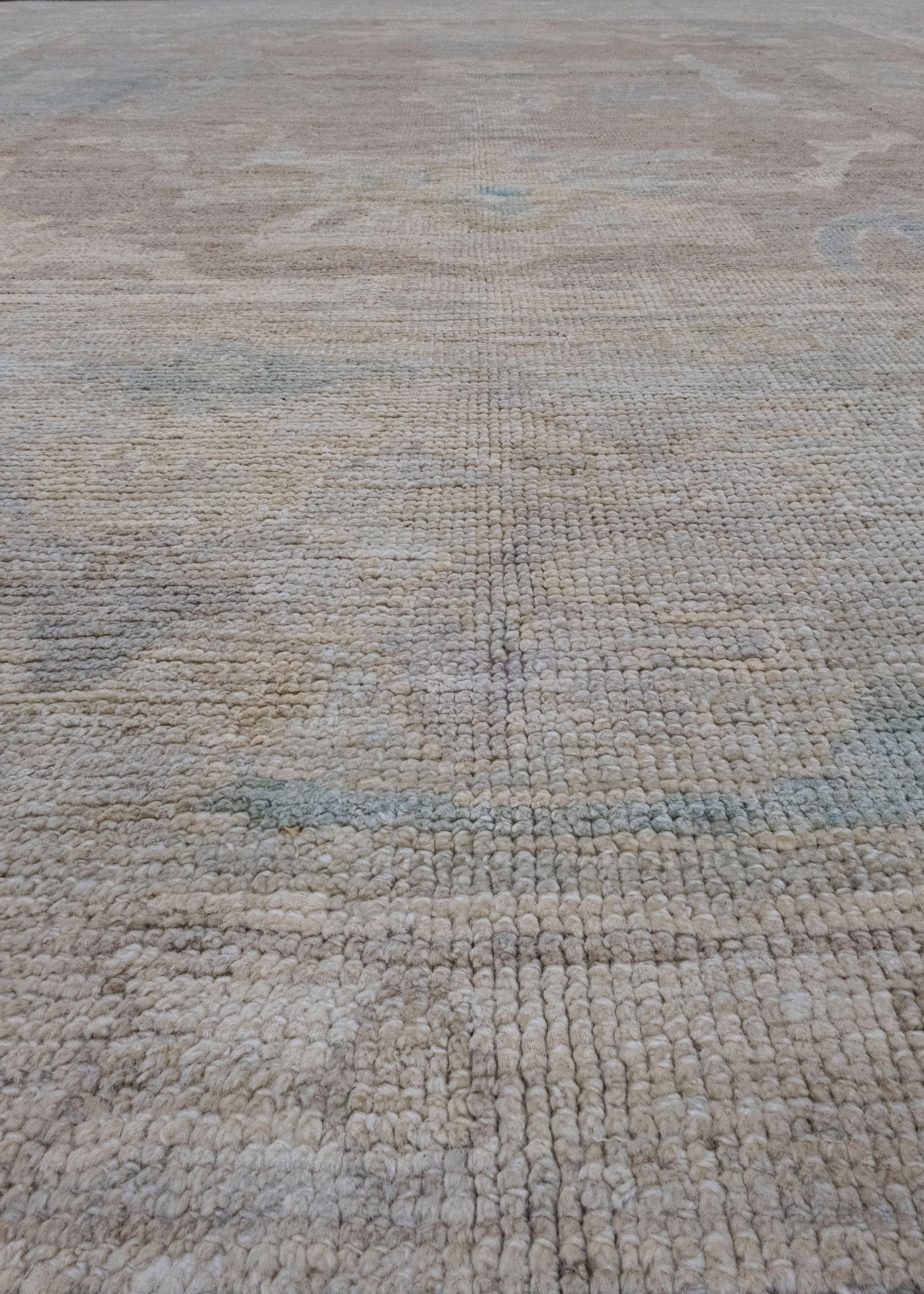 Square Turkish Oushak Rug 9'10