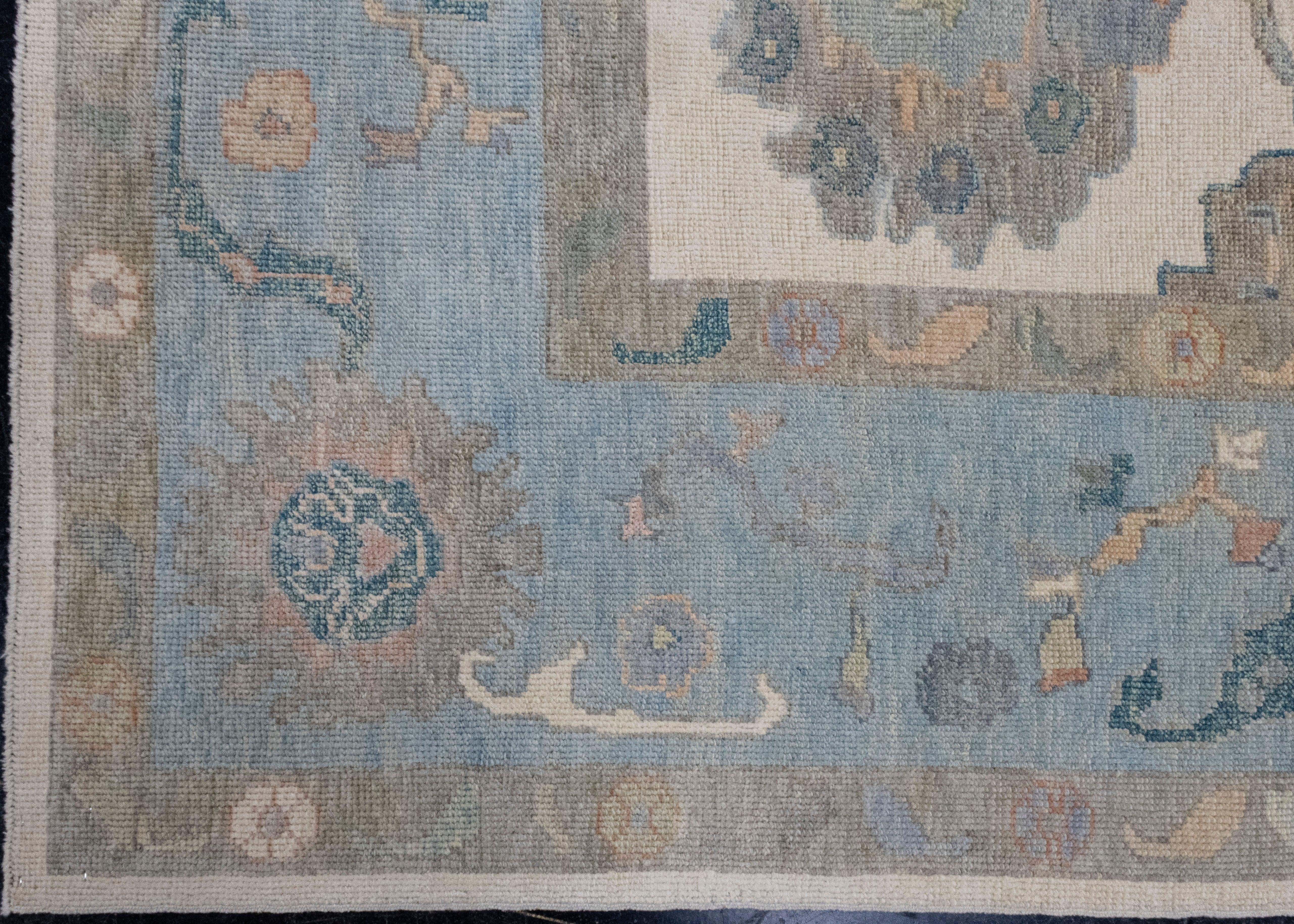 Square Turkish Oushak Rug 9'6