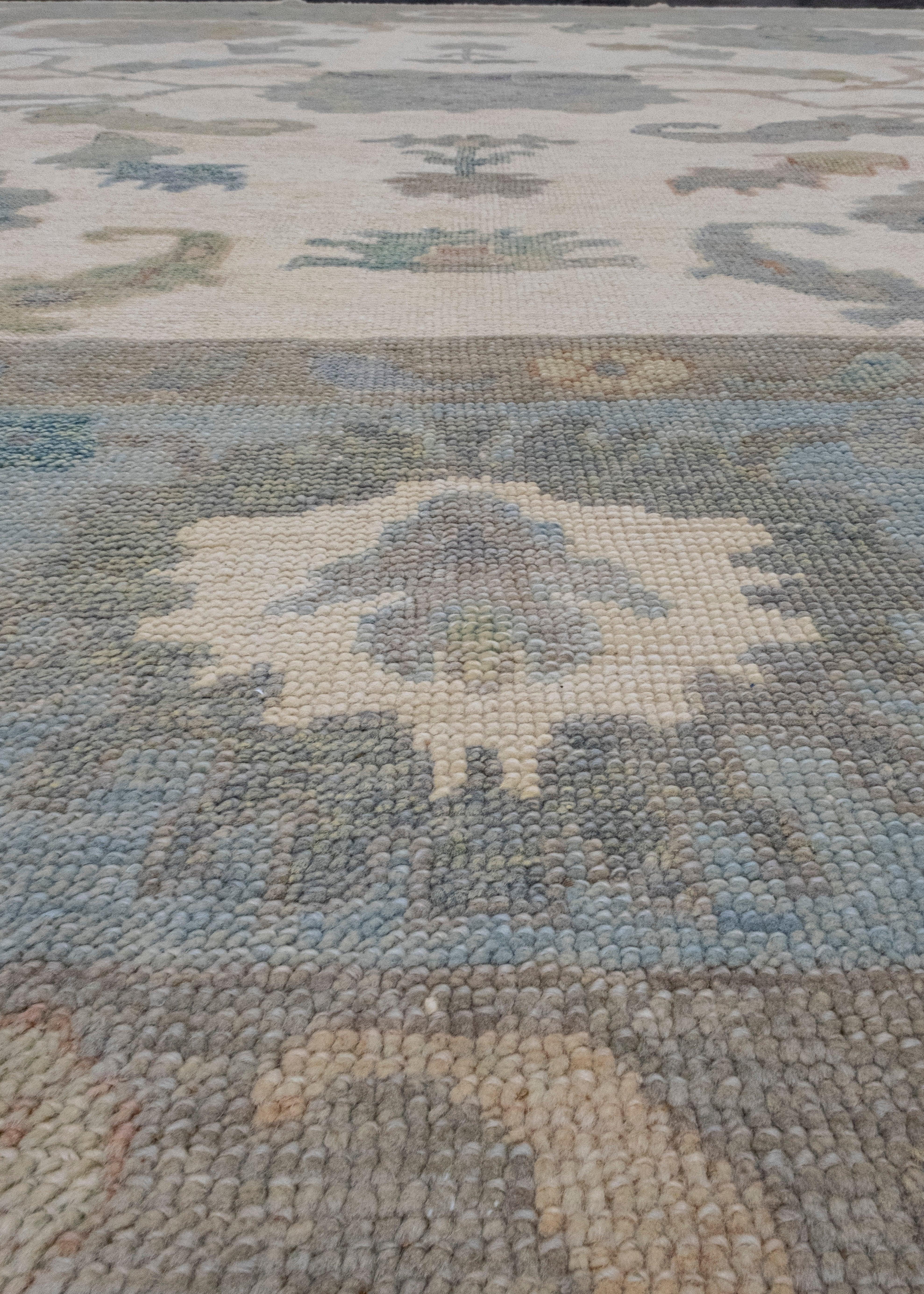 Square Turkish Oushak Rug 9'6