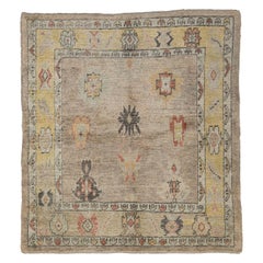 Square Turkish Oushak Rug Oriental Handmade 5
9" x 6
3" #4582
