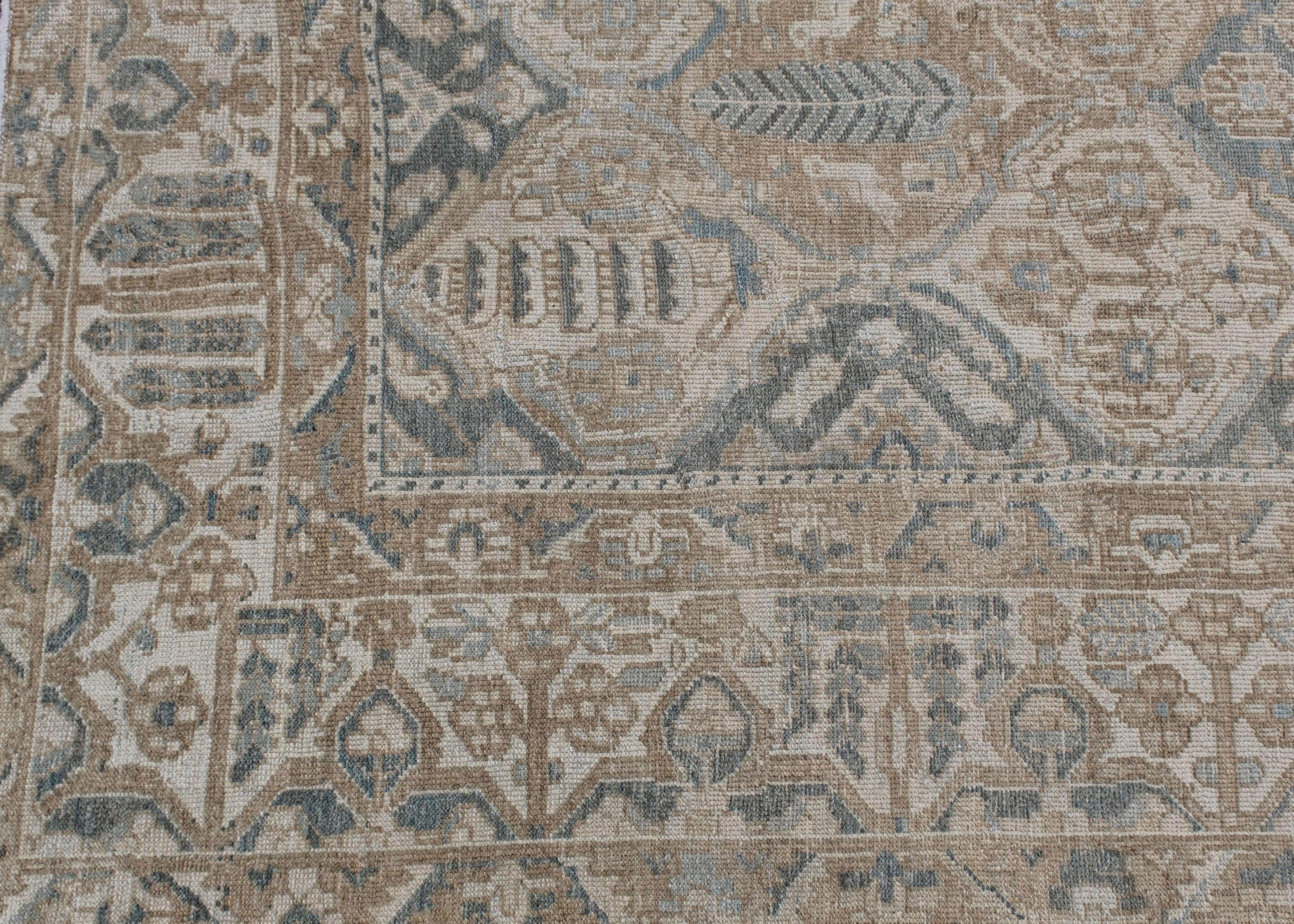 Square Turkish Vintage Oushak Rug Oriental Handmade 10'2