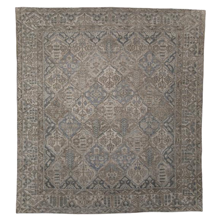 Square Turkish Vintage Oushak Rug Oriental Handmade 10'2" x 11'2" #11490