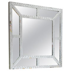 Square Ventana Mosaic Mirror, Handmade in UK by Claire Nayman