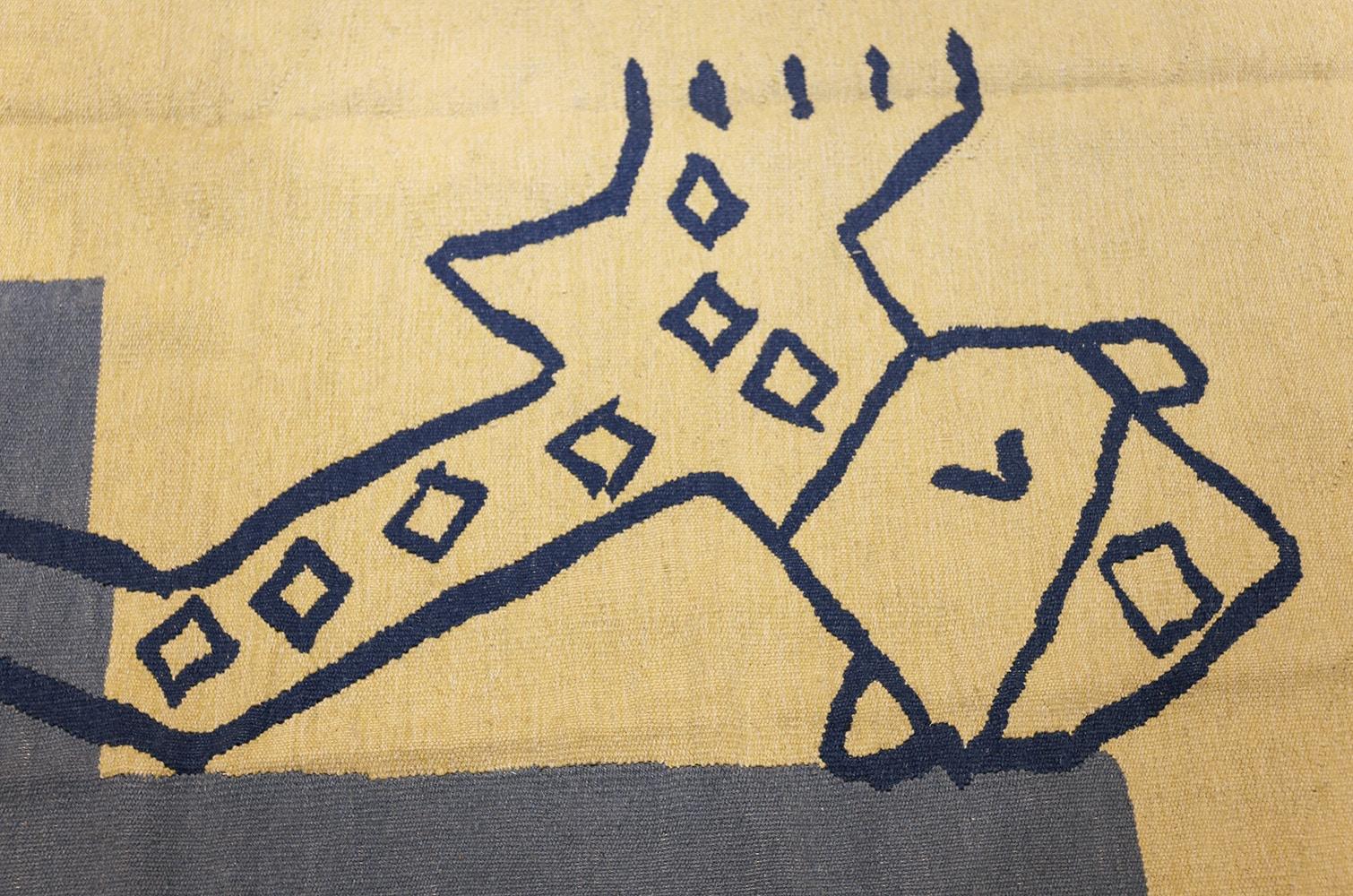 Französischer Wandteppich im Art déco-Stil. Größe: 5 Fuß 9 Zoll x 6 Fuß (Handgewebt) im Angebot