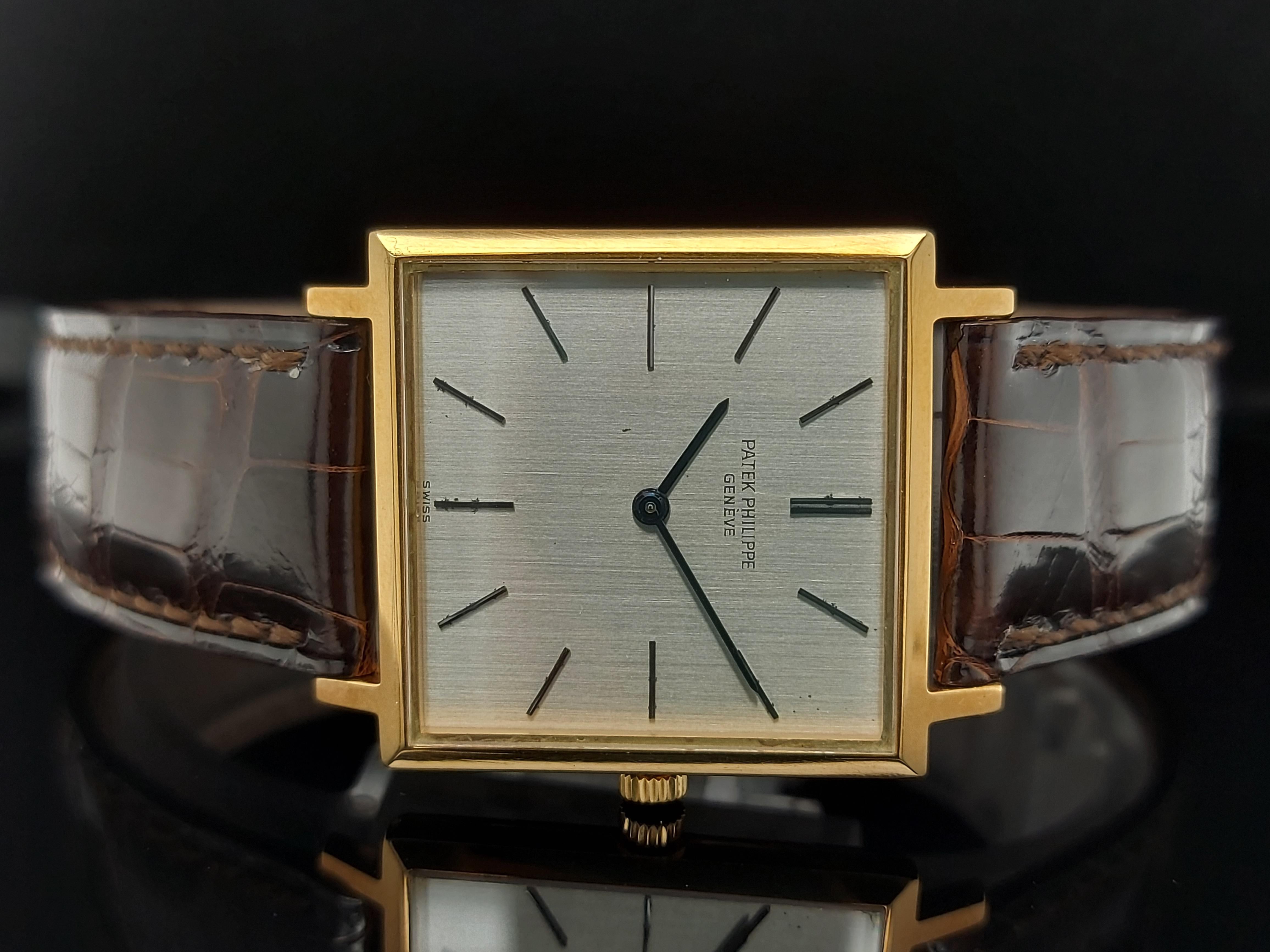Quadratische Vintage Patek Philippe 18 Karat Massivgold von 1970, Ref. 3555 (Kunsthandwerker*in)