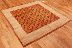Square Vintage Swedish Scandinavian Rug. Size: 5 ft 9 in x 5 ft 11 in