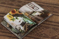 Square Vintage Tuareg Mat, Brown with Tribal Geometric Patterns - Rug & Kilim