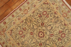 Zabihi Collection Square Vintage Turkish Brown Crimson Red Rug