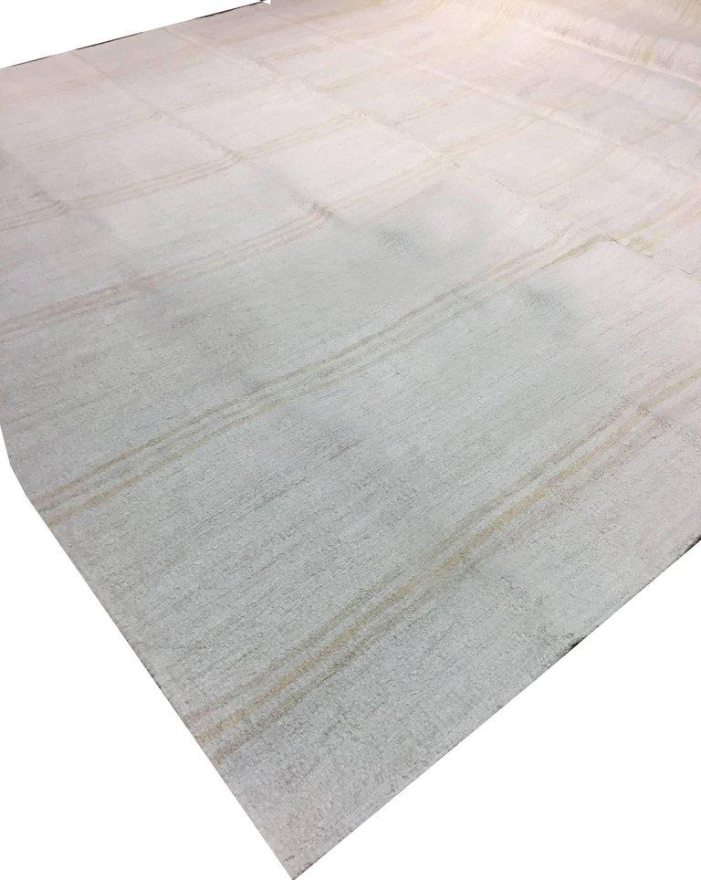 Quadratischer türkischer Flachgewebe-Hanfteppich Vintage By 12'2 x 12'2. Ein Vintage handgewebte Flachgewebe Hanf Kilim Die Bindung ist eine einfache Tabby oder Leinwandbindung. Es gibt keine Grenzen. Die Textur ist robust, grob und fest, und ein