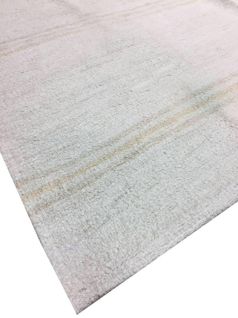 Quadratischer türkischer Flachgewebe-Hanf-Teppich im Vintage-Stil  12'2 x 12'2 cm (Handgewebt) im Angebot