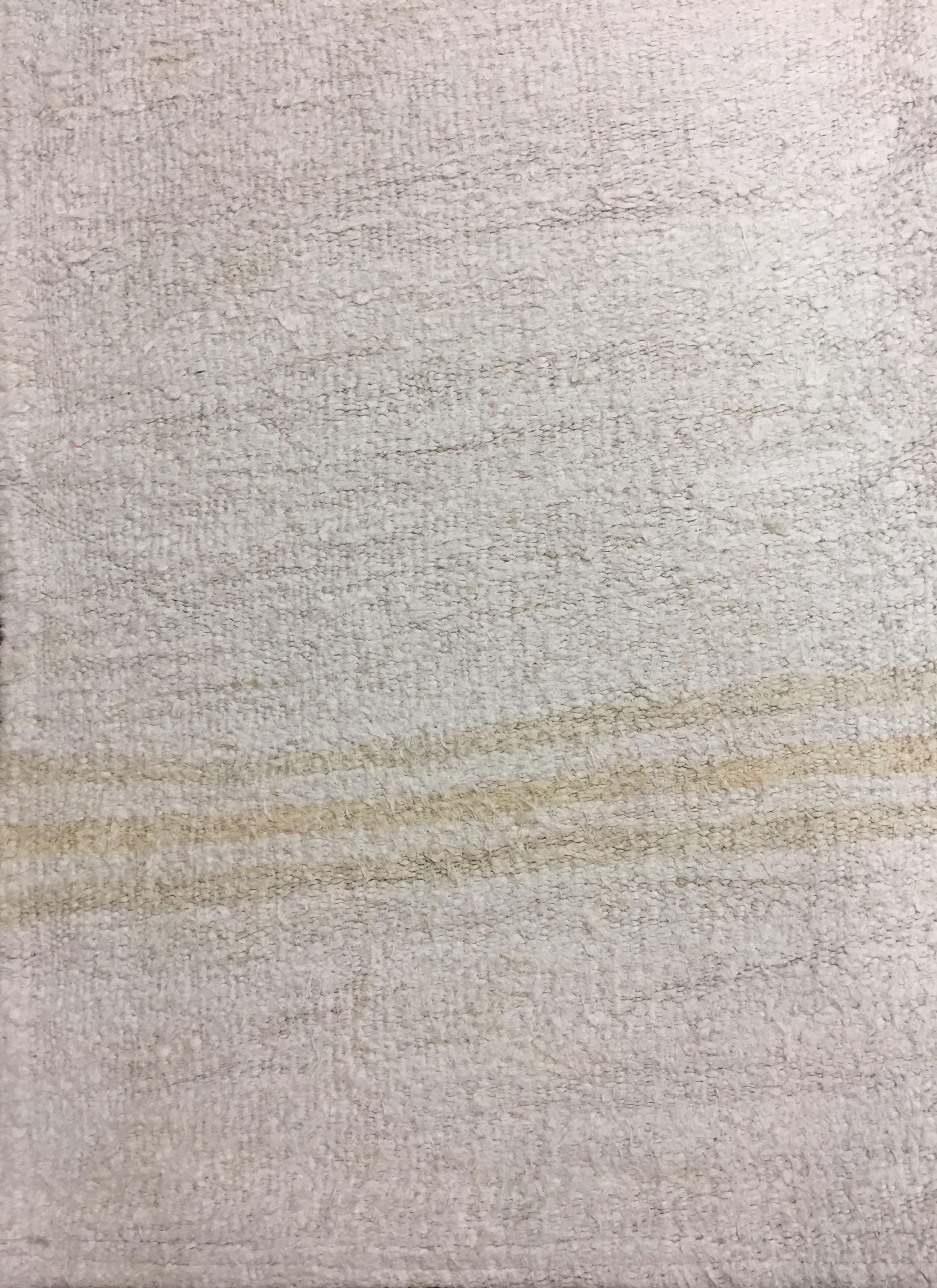 Quadratischer türkischer Flachgewebe-Hanf-Teppich im Vintage-Stil  12'2 x 12'2 cm im Zustand „Gut“ im Angebot in New York, NY
