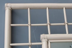 Square Vivai del Sud Great Mirror Italian Design 1970s Lacquered White