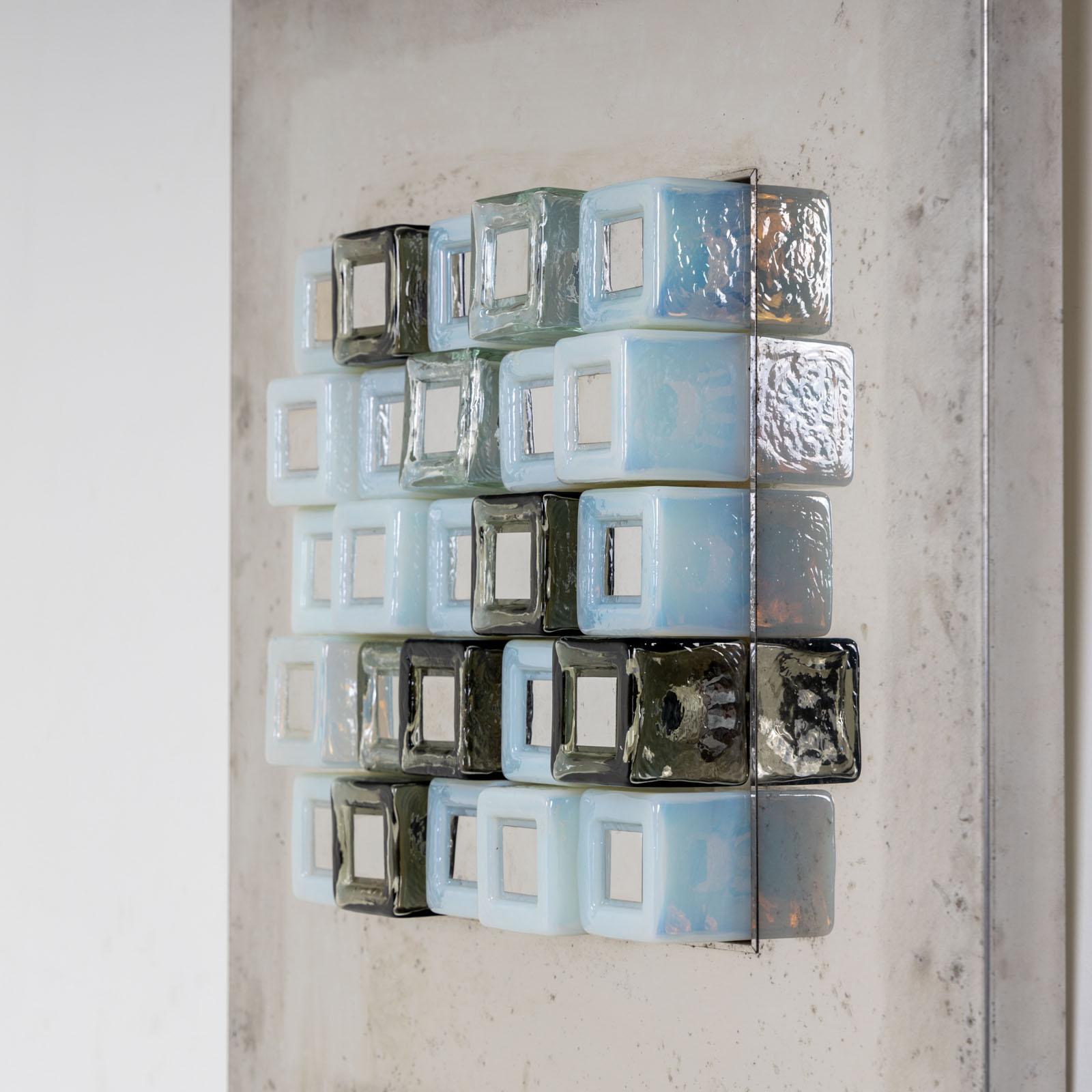 Modern Square Wall Lamp by Angelo Brotto (1914-2002) for Esperia, Italy 1970s