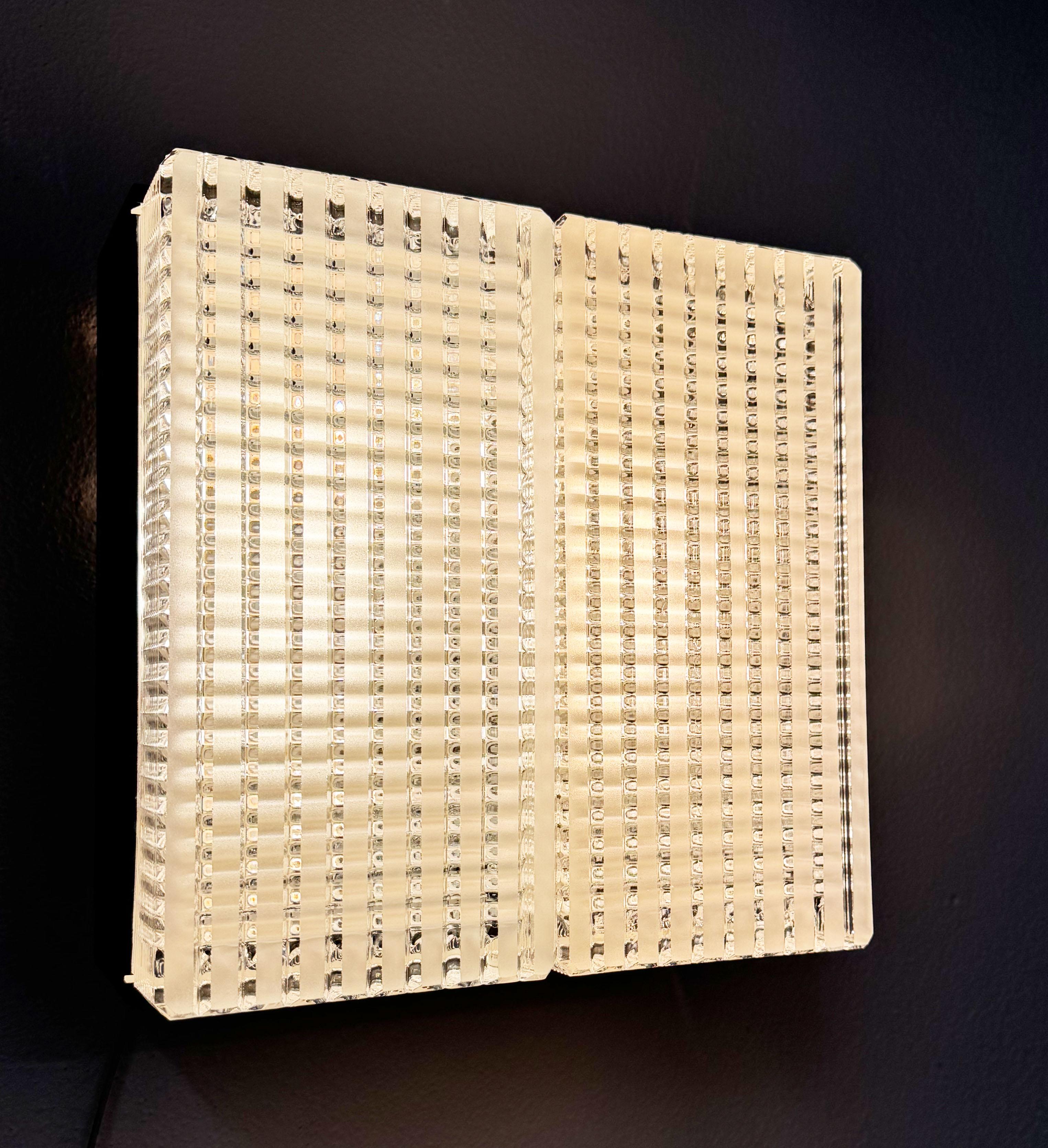 Lampe murale carrée Applique ou lumière affleurante en vente 5