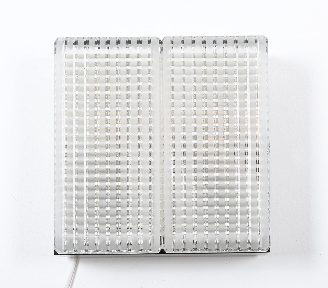 Tchèque Lampe murale carrée Applique ou lumière affleurante en vente