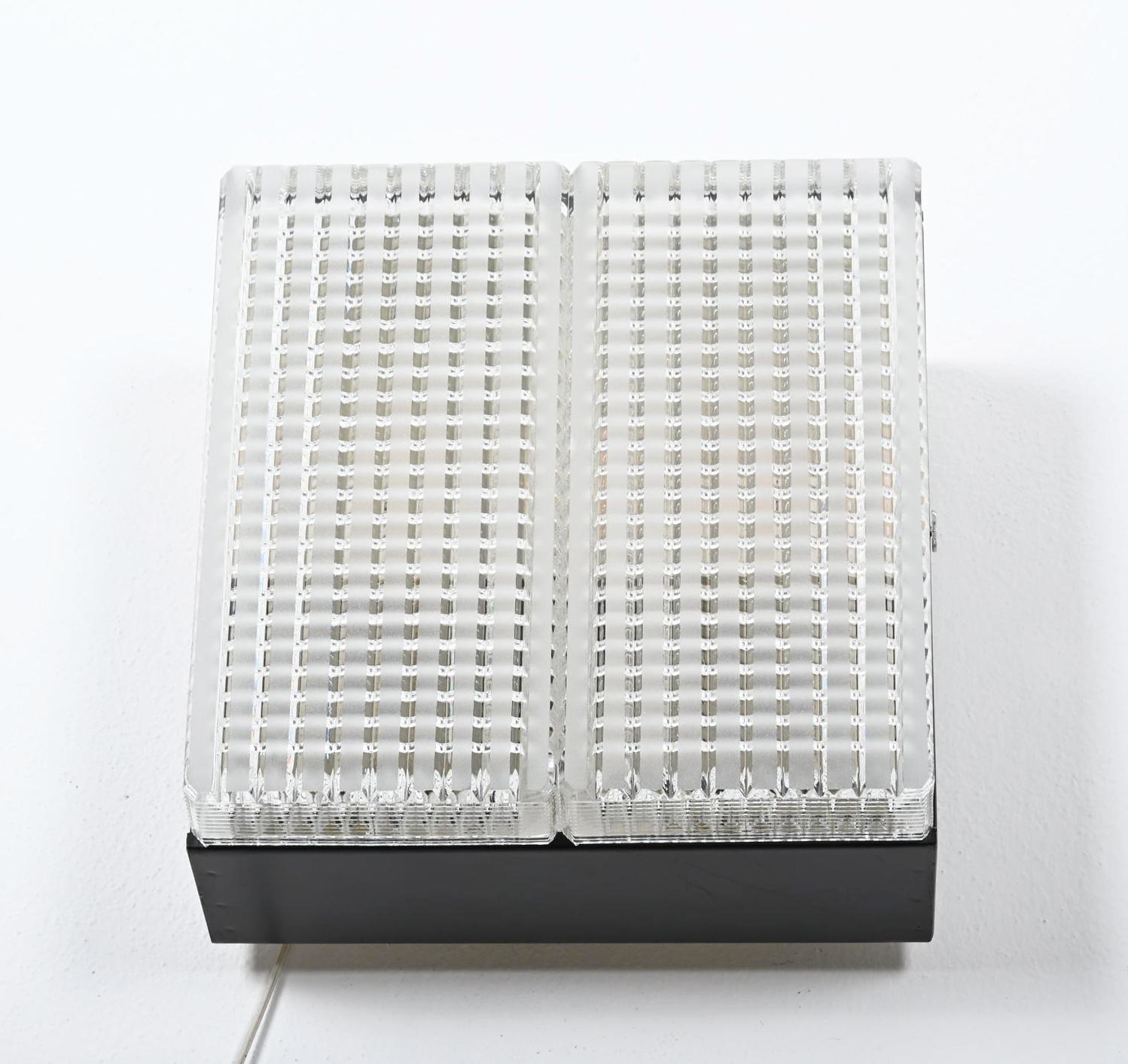 Peint Lampe murale carrée Applique ou lumière affleurante en vente