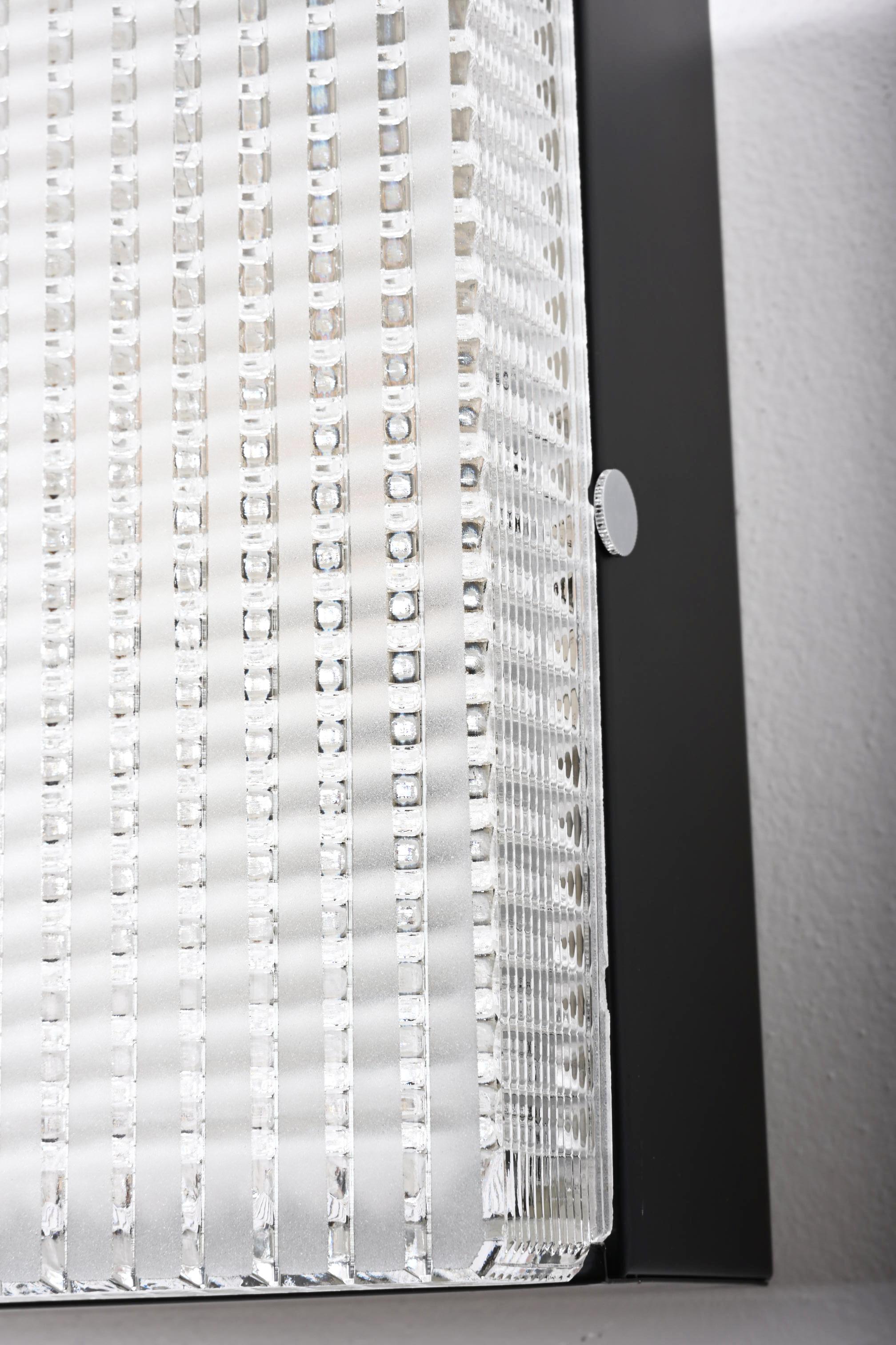 Acier Lampe murale carrée Applique ou lumière affleurante en vente