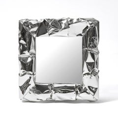 Miroir mural carré Opinion Ciatti Tab.u Miroir design Bruno Rainaldi - Chrome