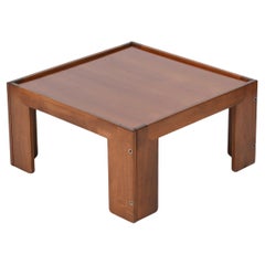 Tavolino quadrato in noce di Afra & Tobia Scarpa per Cassina, Italia 1965