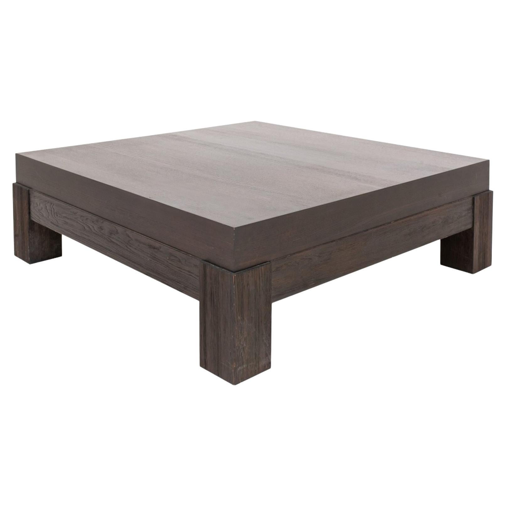 Square Wenge-Stained Oak Low Table
