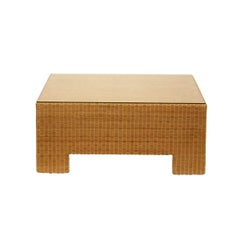 Square Wicker Coffee Table by Milling Road / Baker