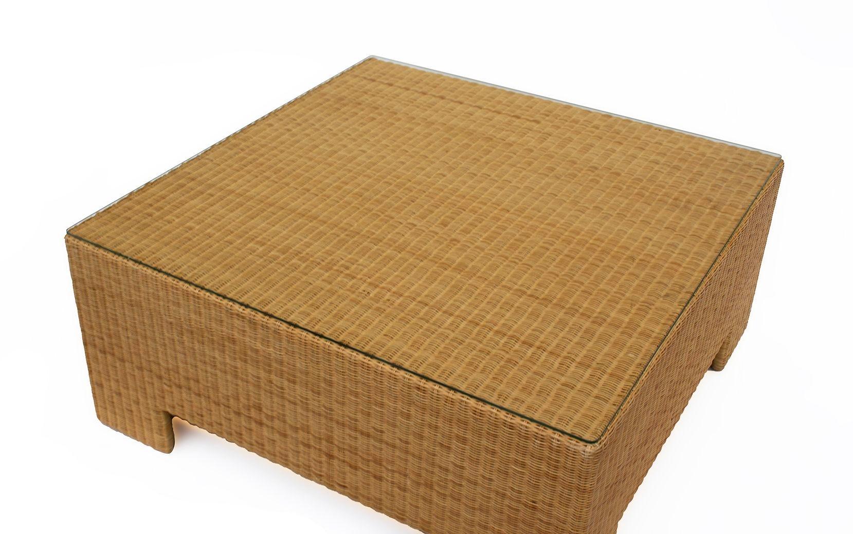 Square Wicker Coffee Table by Milling Road / Baker 4