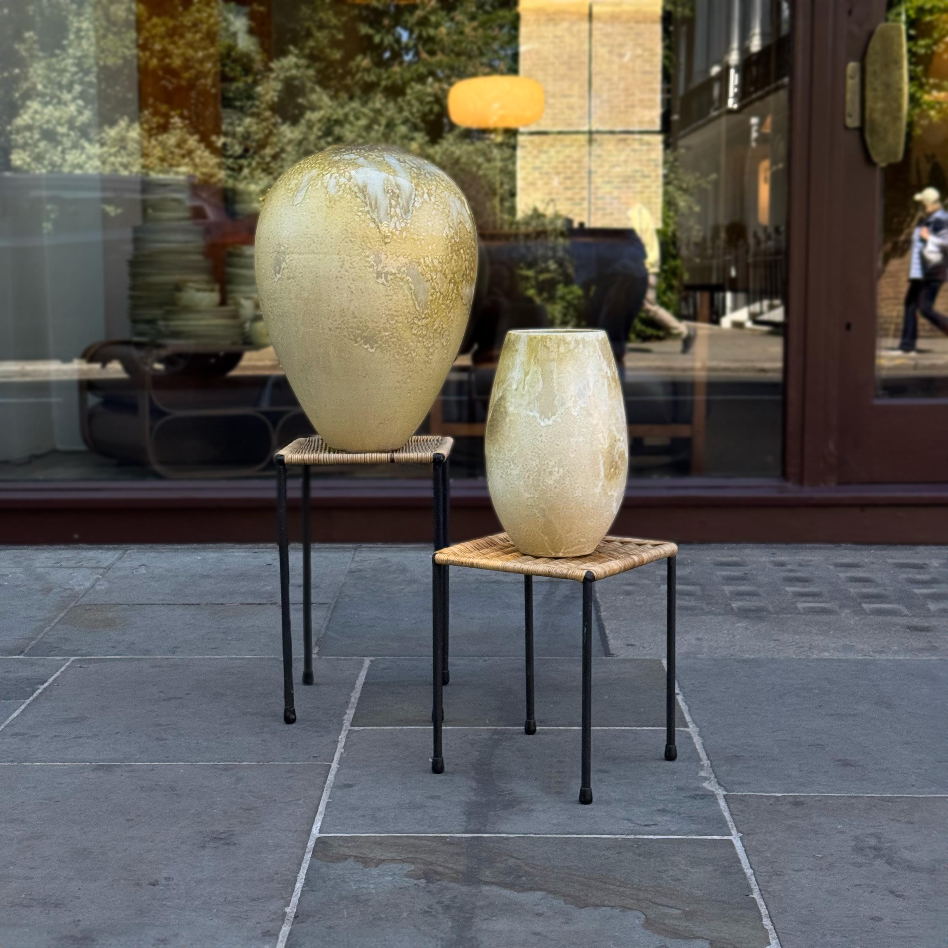 Square Wicker Side Table #2/ Carl Auböck II, 1950s In Fair Condition For Sale In London, GB