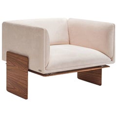 Square with Base Coated in Wood, Amburana Armchair