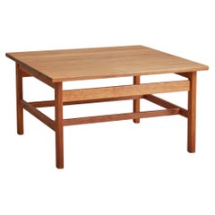 Square Wood Coffee Table Attributed to Kurt Østervig, Denmark 1960s