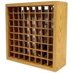 Quadratische Holz-Deckenleuchte mit Grid Light Diffuser