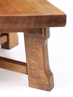 Square X Base Elm Table, France 1960's