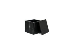 Handmade Squared Black Marquina Marble Box with Lid