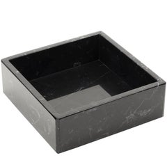 Squared Black Marquina Marble Guest Towel Tray