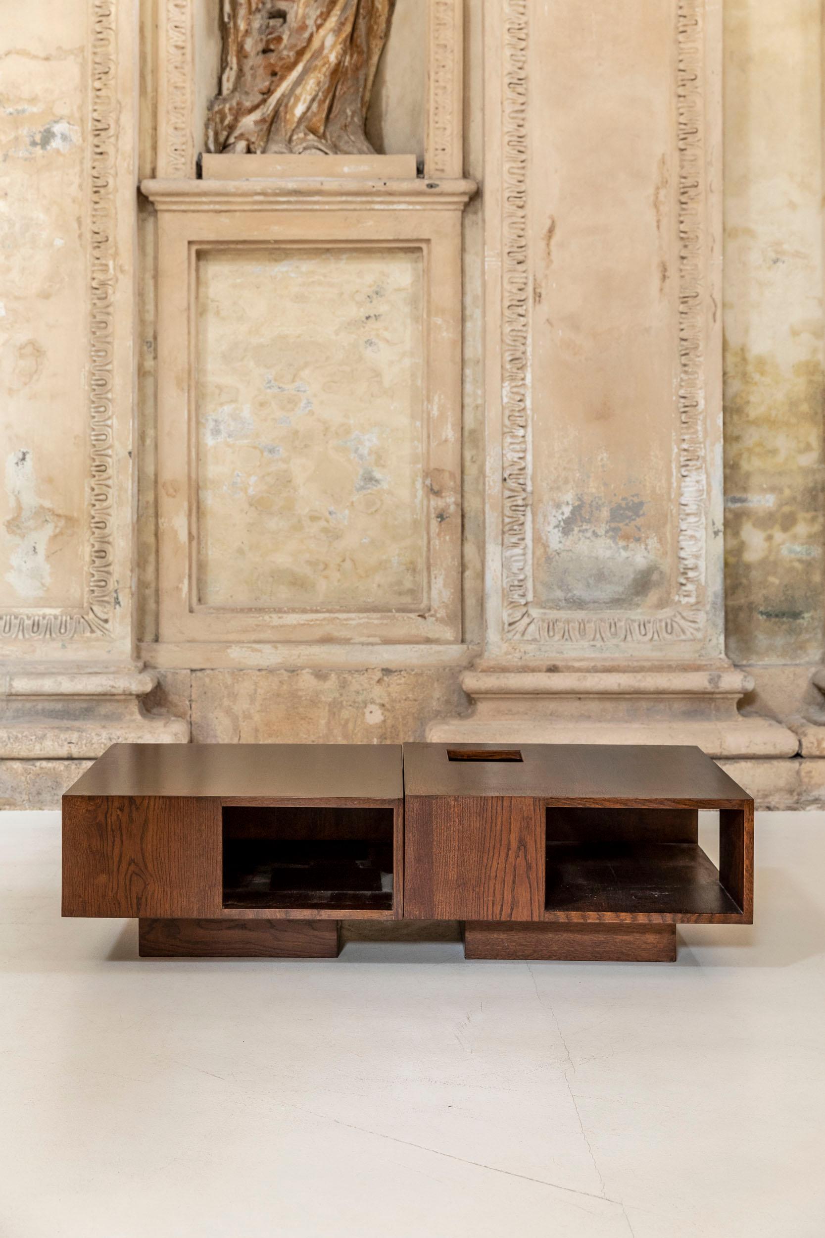 Squared Coffee Table Attributed to Giuseppe Rivadossi 4
