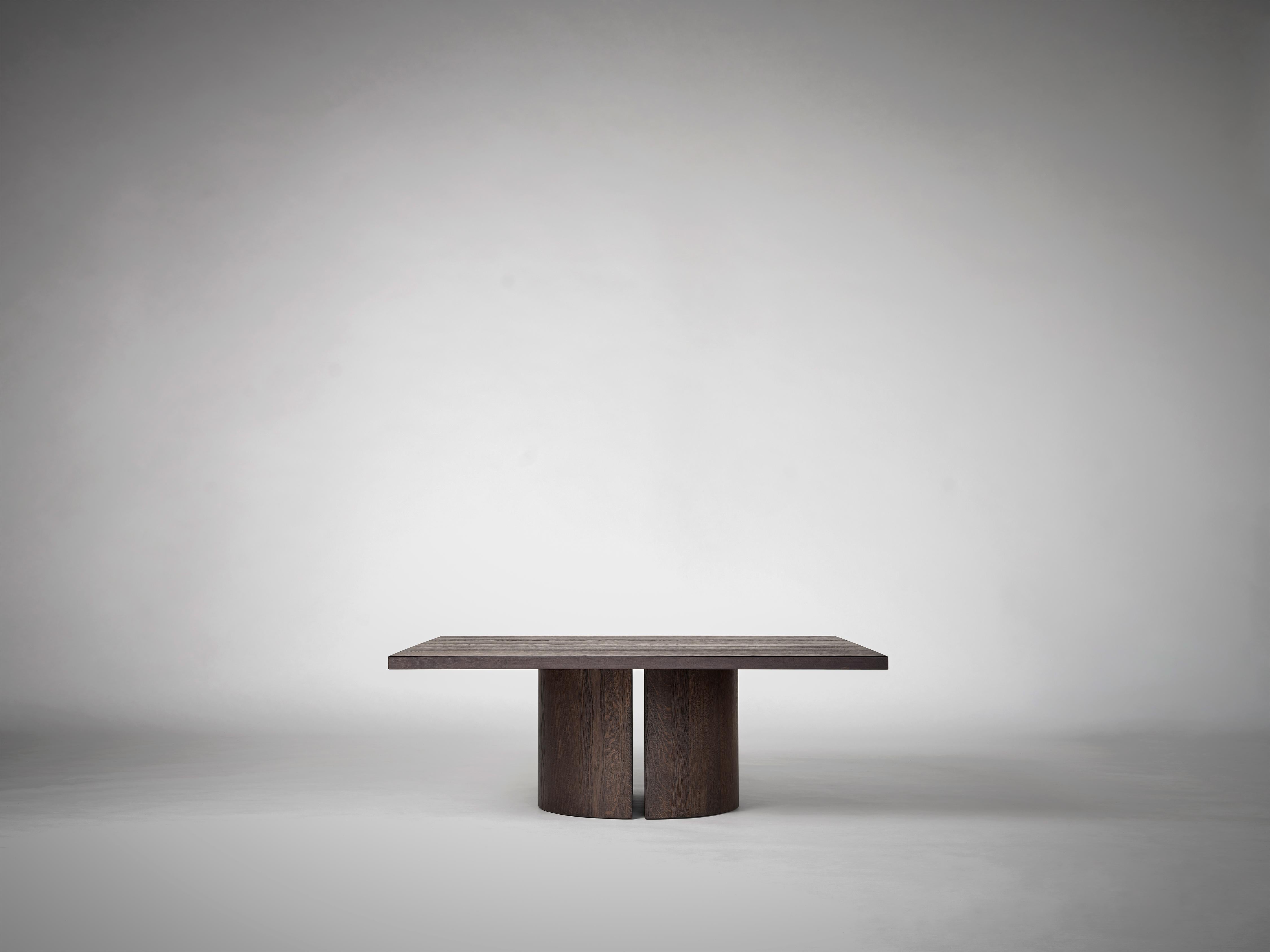 Squared Coffee Table in Dark Brown European Oak - Aperta by Mokko In New Condition For Sale In Amsterdam, NL