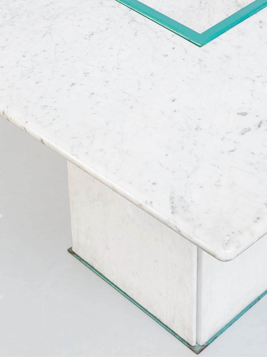 Squared Dining Marble Table by Gianfranco Frattini, 1985 For Sale 4