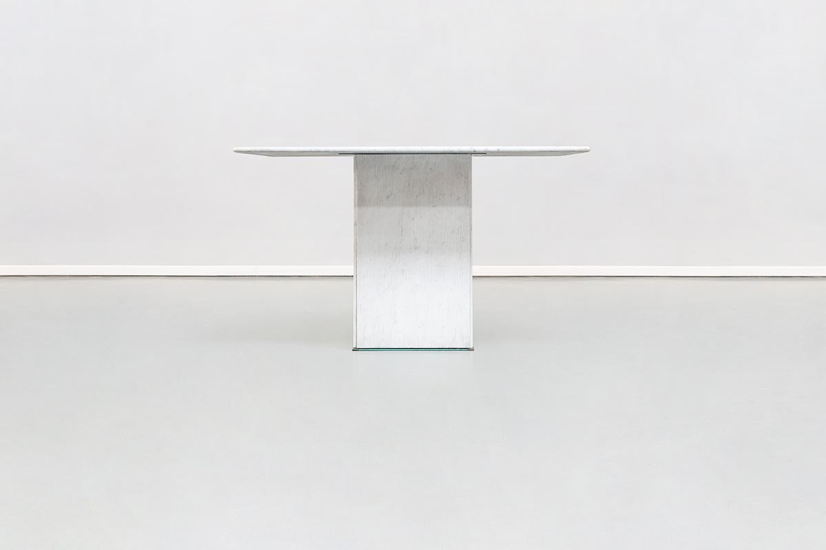 Italian  Squared Dining Marble Table by Gianfranco Frattini, 1985 For Sale