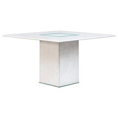  Squared Dining Marble Table by Gianfranco Frattini, 1985