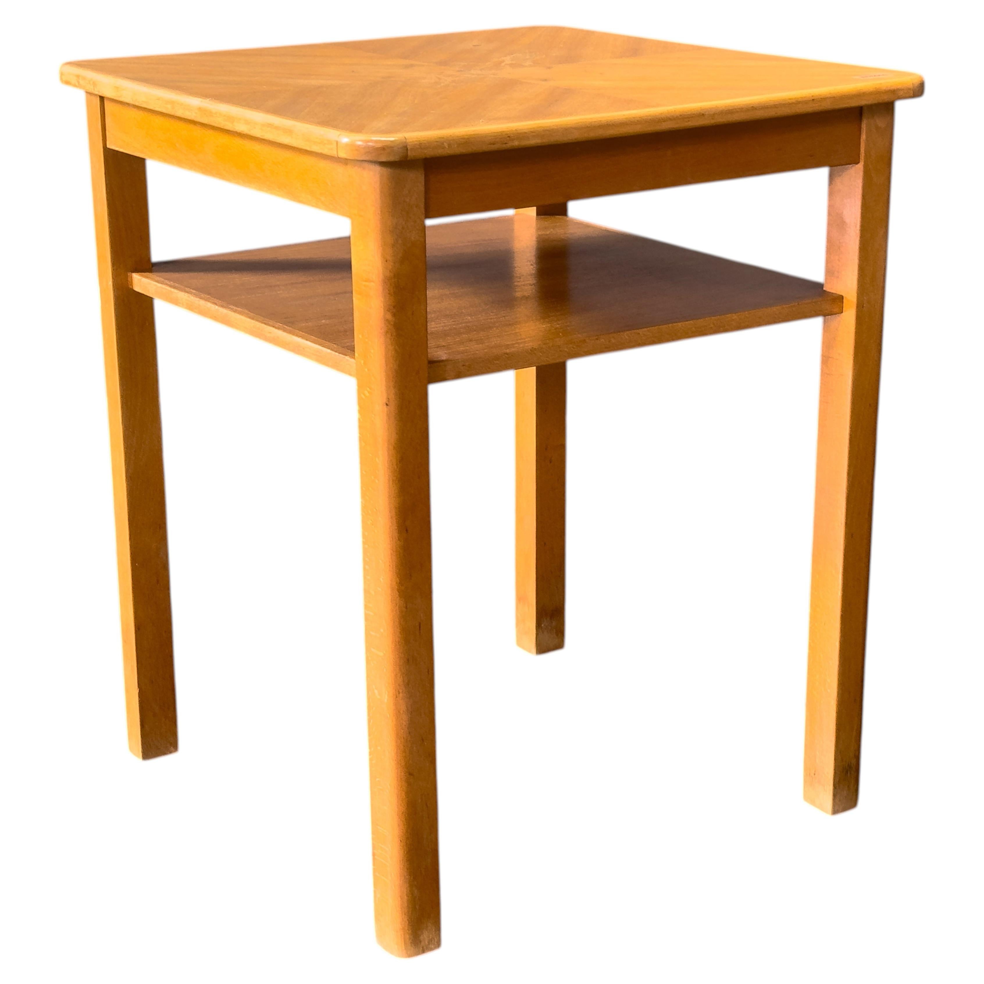 Squared Elm Side Table For Sale