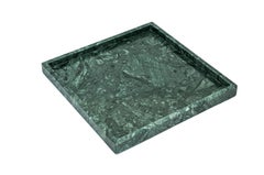 Handmade Squared Green Guatemala Marble Tray
